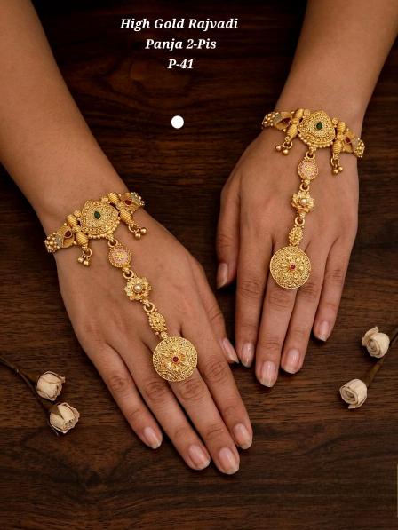 High gold rajvadi panja p 41 Artificial jewellery wholesale market in Gujarat